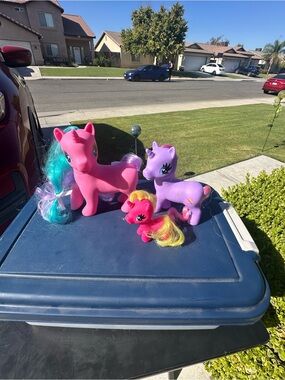 Kid connection Pink, Purple and Red Pony Toy Set - Plush Kids Toys